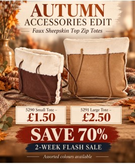 **** LIMITED TIME FLASH SALE*  ???? Autumn Accessories Edit | Faux Sheepskin Top Zip Totes Save 70%!!!!!